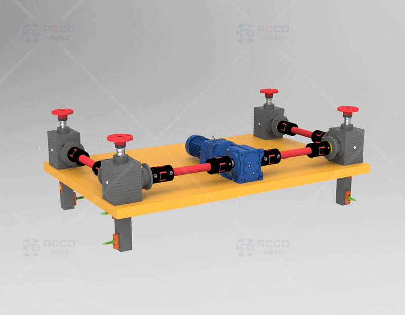 锥齿轮丝杠移动-四台联动
