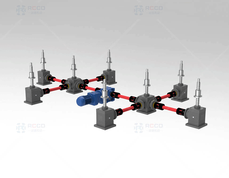 锥齿轮螺母移动-八台联动