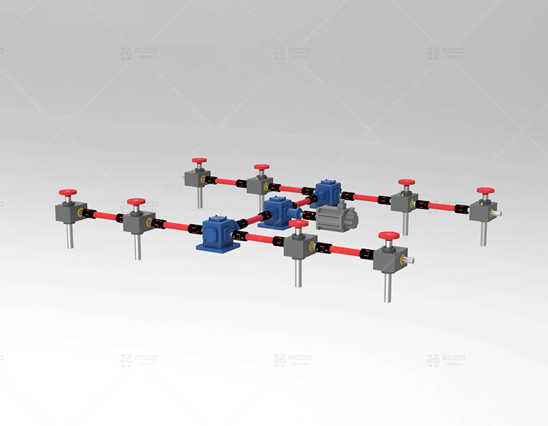 齿轮齿条八台联动