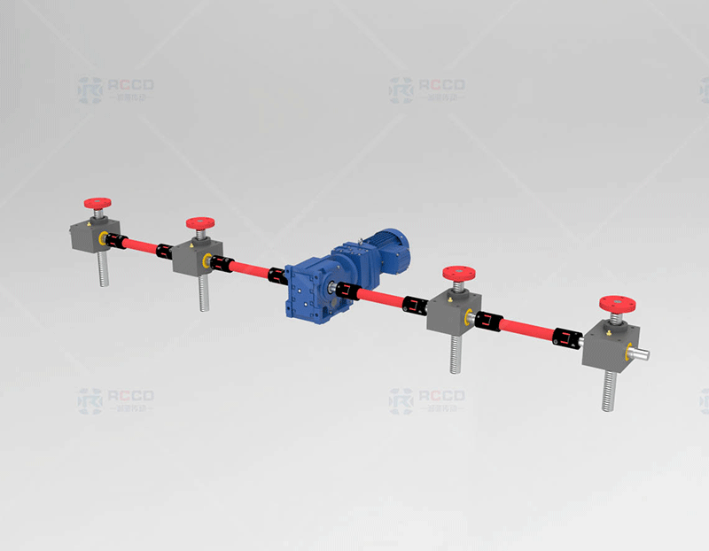 齿轮齿条四台联动