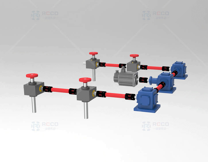 齿轮齿条四台联动